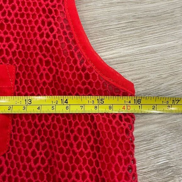 Armani Jeans Red Knit Sleveeless top sz S - Picture 7 of 8